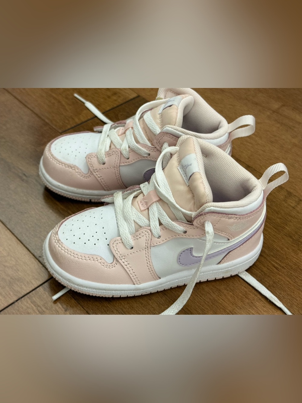 Nike Kids Pink, White & Lilac High-Top Sneakers